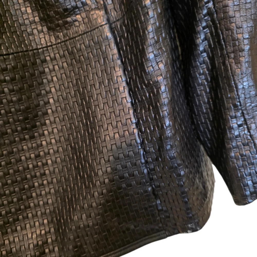 ELISABETH By Liz Clairbone Black Leather Jacket - Size‎ 18 Petite